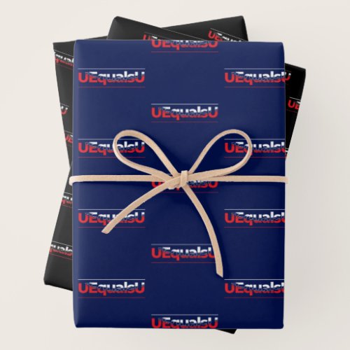 UEqualsU HIV Undetectable Typography Art Wrapping Paper Sheets