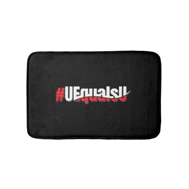 UEqualsU HIV Undetectable Untransmittable Art Bath Mat (Front)