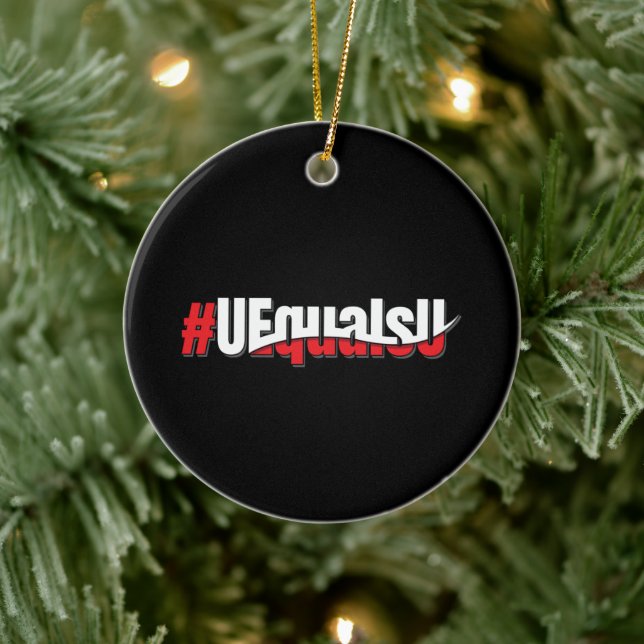 UEqualsU HIV Undetectable Untransmittable Art Ceramic Ornament (Tree)