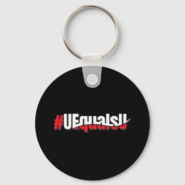 UEqualsU HIV Undetectable Untransmittable Art Keychain (Front)