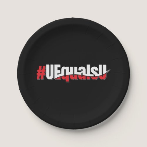 UEqualsU HIV Undetectable Untransmittable Art Paper Plates