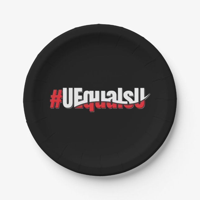 UEqualsU HIV Undetectable Untransmittable Art Paper Plates (Front)