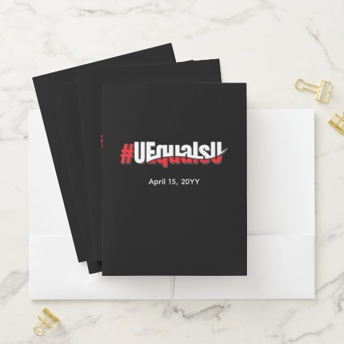 UEqualsU HIV Undetectable Untransmittable Art Pocket Folder