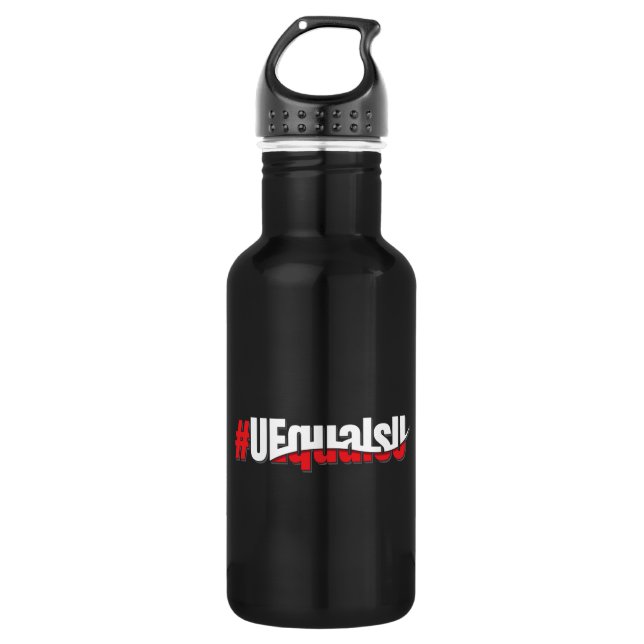 UEqualsU HIV Undetectable Untransmittable Art Stainless Steel Water Bottle (Front)