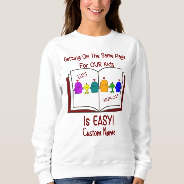 UES Staff Shirt-WomensBasicSweatshirt Custom Name Sweatshirt (Front)