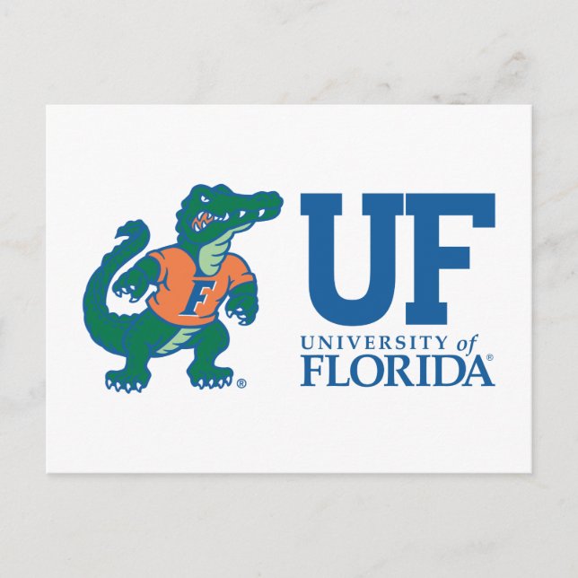 UF Blue with Albert Postcard (Front)