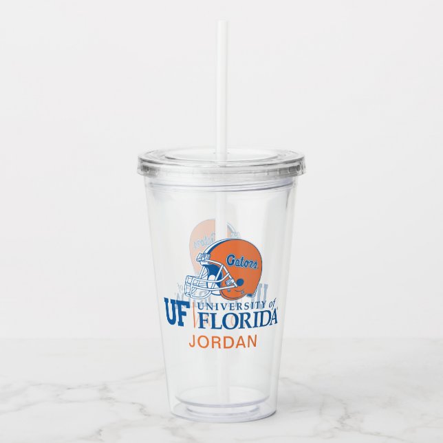 UF Florida Gators Helmet | Left Acrylic Tumbler (Front)