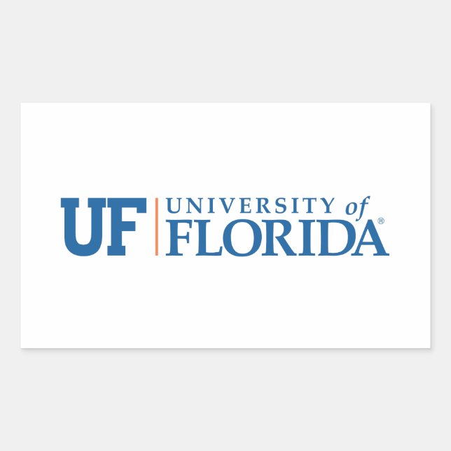 UF - University of Florida Rectangular Sticker (Front)
