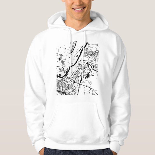 Ufa Russia City Map Hoodie (Front)