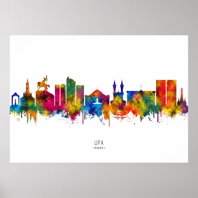 Ufa Russia Skyline Poster (Front)