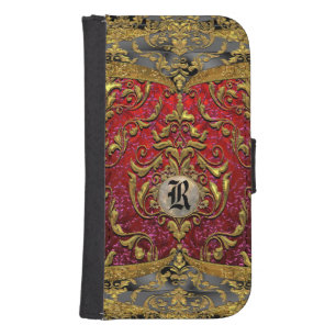Ufaycicle Baroque Damask Monogram Phone Wallet