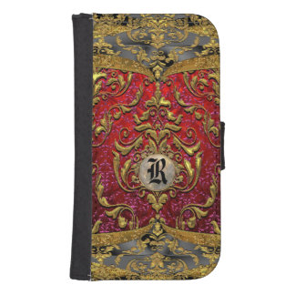 Ufaycicle Baroque Damask Monogram Phone Wallet
