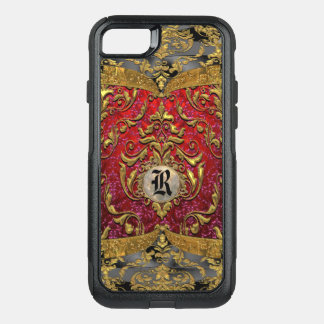 Ufaycicle Baroque Damask Personalized Monogram OtterBox Commuter iPhone SE/8/7 Case