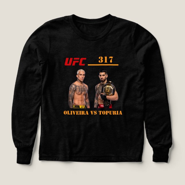 UFC 317, Oliveria vs Topuria Tri-Blend Shirts (Design Front)