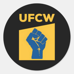 Ufcw Resist Fist Strike Classic Round Sticker