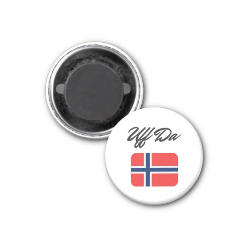 Uff Da Norwegian Flag Magnet
