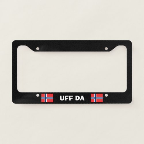 Uff Da Norwegian License Plate Frame