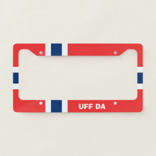 Uff Da Norwegian License Plate Frame