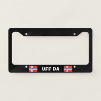 Uff Da Norwegian Plate Frame Black