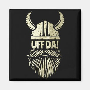 Uff Da Norwegian Quote Scandinavian Viking Helmet  Magnet