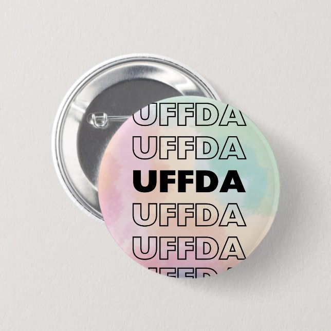 Uffda! Scandinavian/Norweigan  Button (Front & Back)
