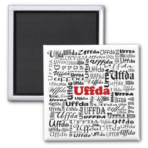 Uffda Square Magnet