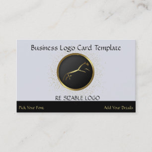 Uffington - Geoglyphs Gold Horse  Logo Business Card