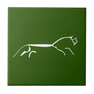 Uffington white horse ancient geoglyph symbol engl ceramic tile
