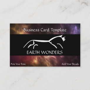 Uffington White Horse Geoglyphs White Logo Business Card