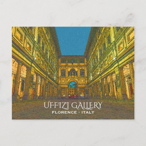 Uffizi Gallery Florence Italy Postcard