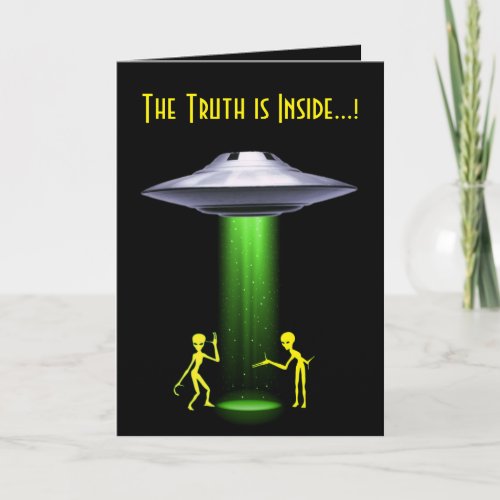 UFO 50th Birthday Alien Abduction Truth Thank You Card