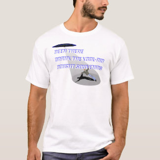 UFO Abduction Blue shadow on white T-Shirt