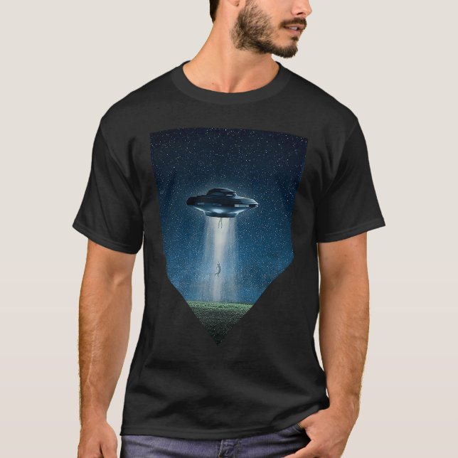 UFO Abduction  Flying Saucer Alien UFO Believers T-Shirt (Front)
