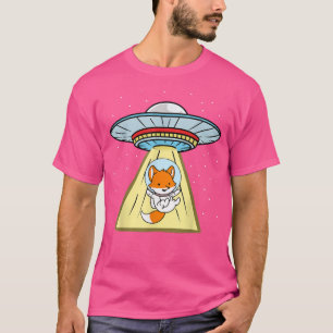 Ufo Abduction Fox Astronaut T-Shirt