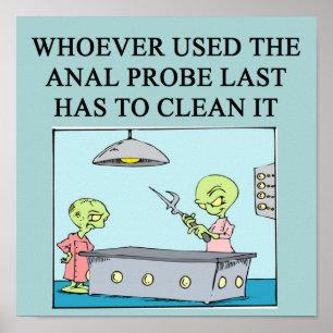 ufo abduction joke poster
