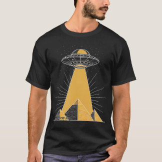 Ufo Abduction Pyramid Alien Beam Sci Fi Ufo T-Shirt
