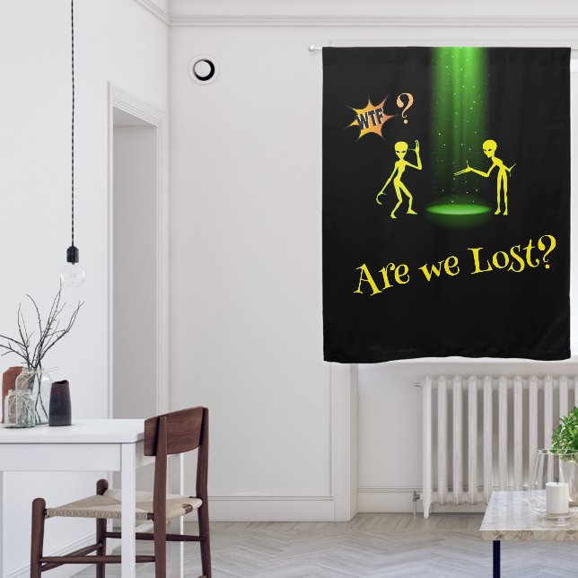 UFO Alien Abduction 👽 Are we Lost??   Blackout Curtains (Living Room)