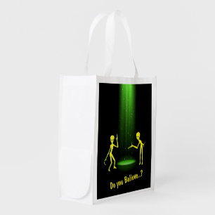 UFO Alien Abduction 👽 Do You Believe? Grocery Bag