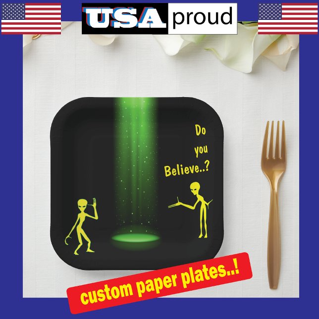 UFO Alien Abduction 👽 Do You Believe?   Paper Plates (Creator Uploaded)