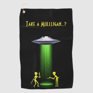 UFO Alien Abduction 👽 Truth Mulligan Golf Towel