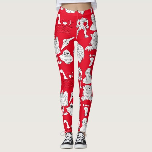 UFO Alien Bigfoot Cryptid Leggings