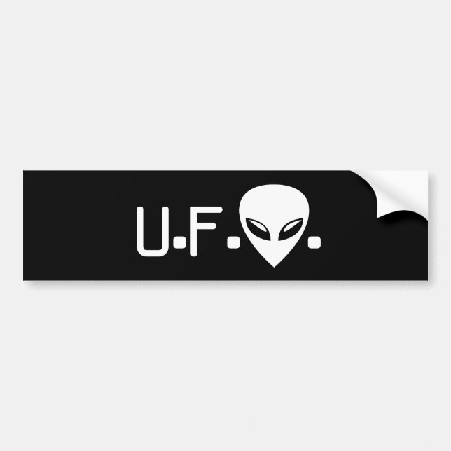 UFO Alien Bumper Sticker (Front)