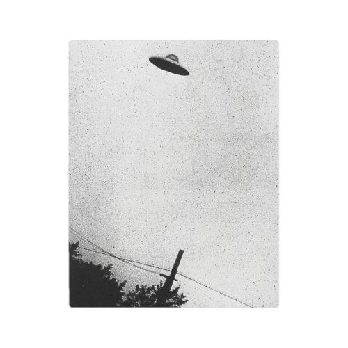 UFO Alien Extraterrestrial Spacecraft Top Secret Metal Print