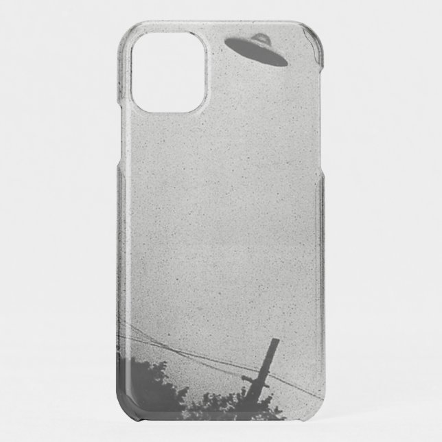 UFO Alien Extraterrestrial Spacecraft Top Secret Uncommon iPhone Case (Back)