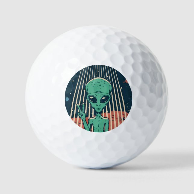 UFO Alien Golf Balls (Front)