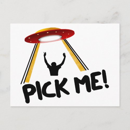 UFO Alien Ship _ Pick Me Postcard