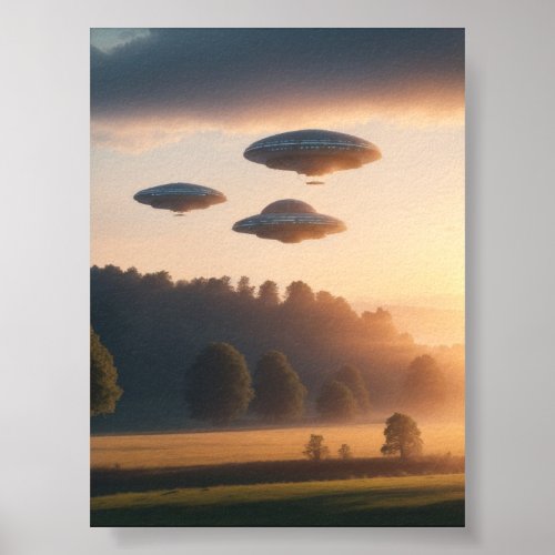 UFO Alien Space Digital Posters  Wall Art