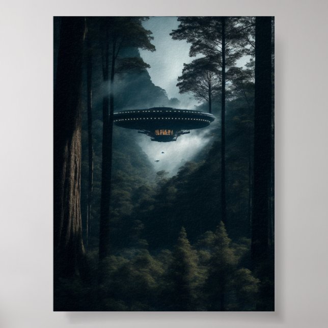 UFO Alien Space Digital Posters & Wall Art (Front)