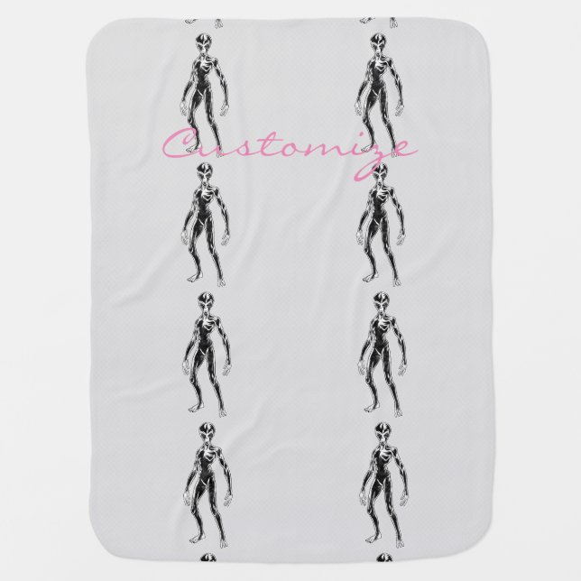 UFO Alien Thunder_Cove Baby Blanket (Front)