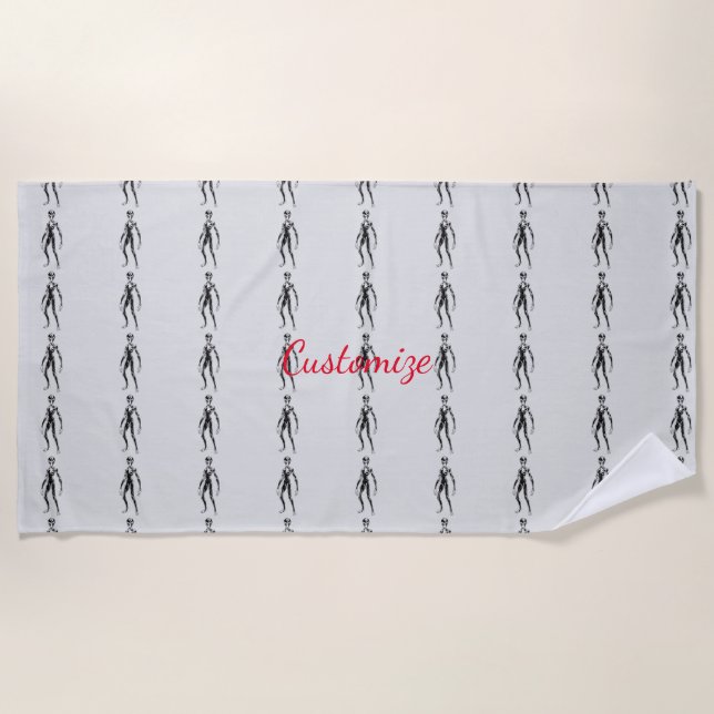 UFO Alien Thunder_Cove Beach Towel (Front)